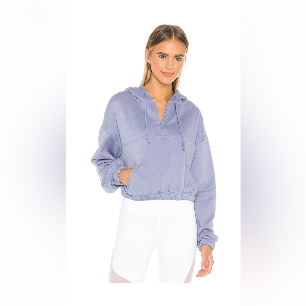 Alo Stadium Half Zip Hoodie in Blue Moon - SOLD OUT